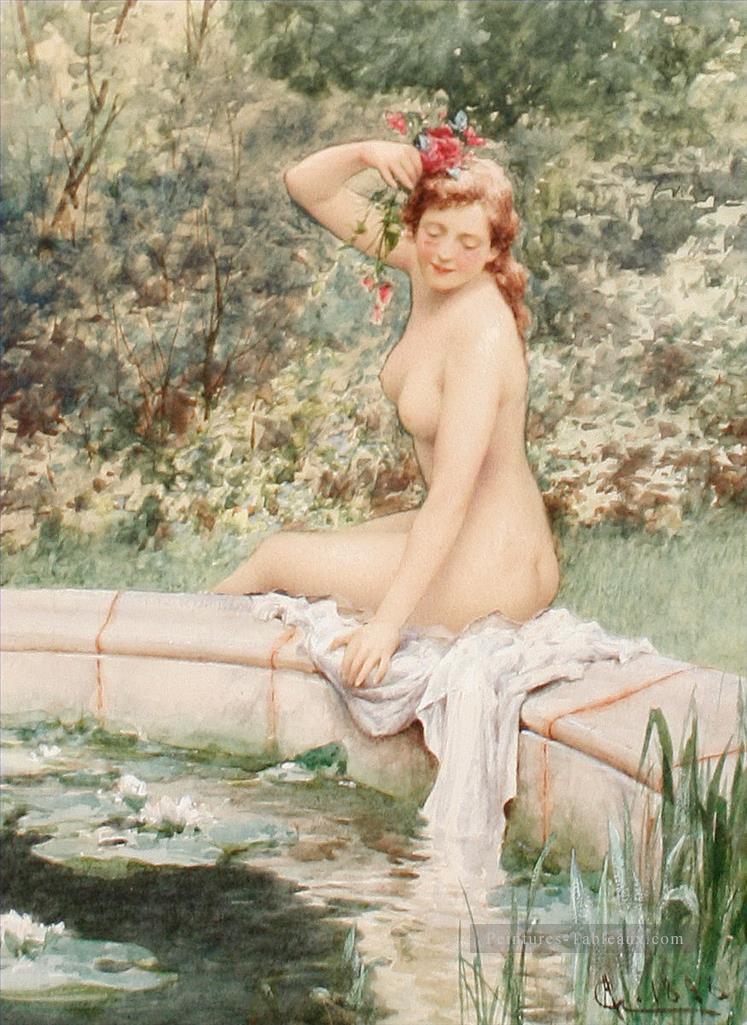 Daydreaming Alfred Glendening JR woman impressionism nude Peintures à l'huile